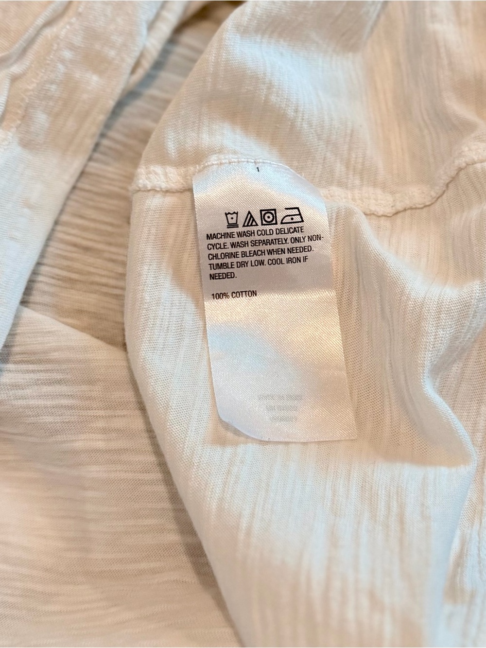 LOGO White Ruffle Sleeve Tee -  Relaxed Crewneck - Picture 4 of 4